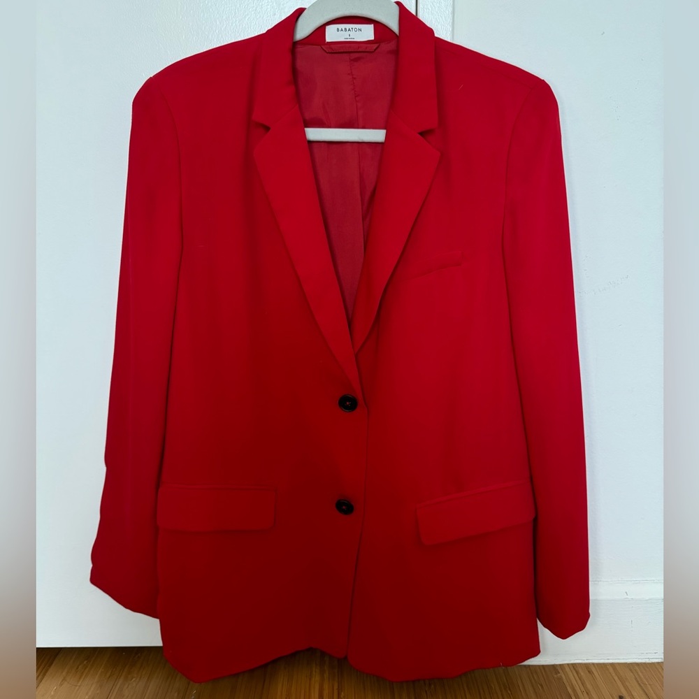 Red Aritzia Babaton Blazer
